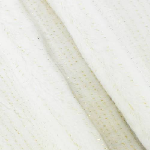 White/Metallic Gold Sparkle Faux Fur DFW56261