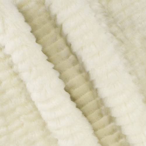 Natural Ivory Textured Stripe Faux Fur DFW56276