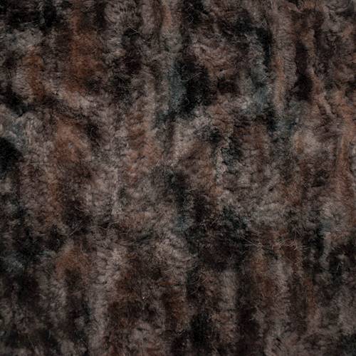 Brown/Black Rayon Textured Faux Fur DFW56282