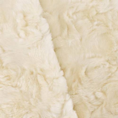 Cream Ivory Beige Textured Faux Fur DFW56284