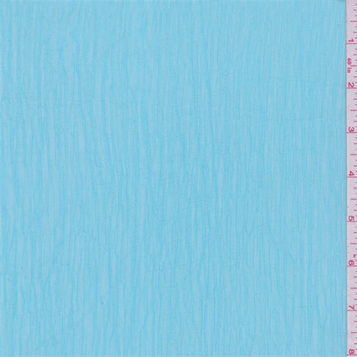 *5 YD PC--Turquoise Blue Crinkled Chiffon