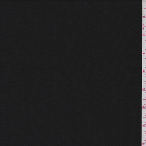*1 1/8 YD PC--Black Polyester Textured Suiting