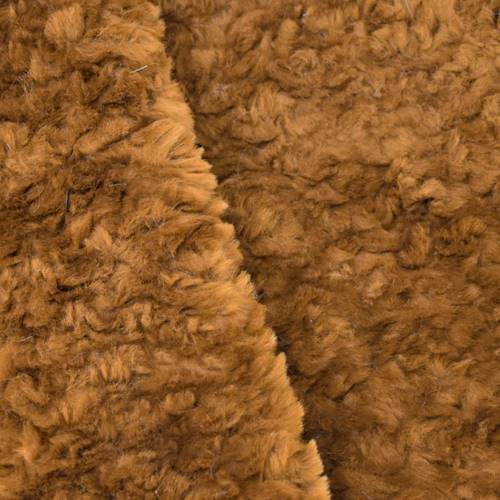 Toffee Brown Textured Faux Fur DFW56329
