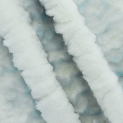 Ivory/Sky Blue Wrinkled Faux Fur DFW56314