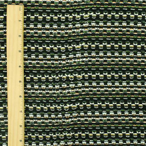*2 YD PC--Black/Neon/Multi Dobby Stripe Texture Jacketing