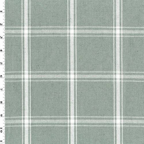 Gray/White Cotton Blend Plaid Home Decorating Fabric DFW56066
