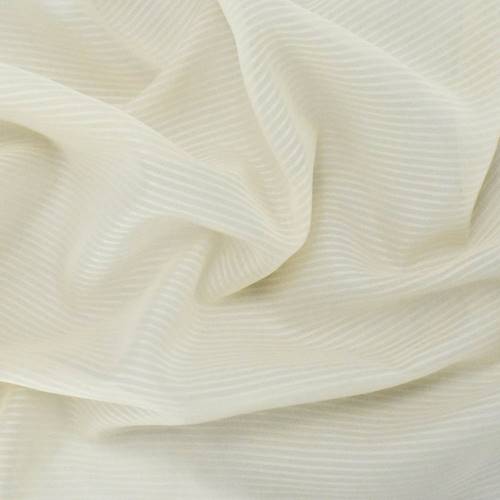 Dust Beige Stripe Organza Drapery Fabric DFW56077