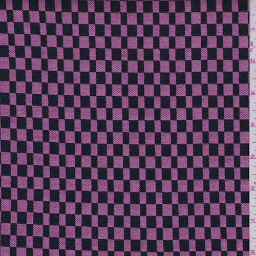 *3 YD PC--Fuchsia Pink/Black Check Suiting