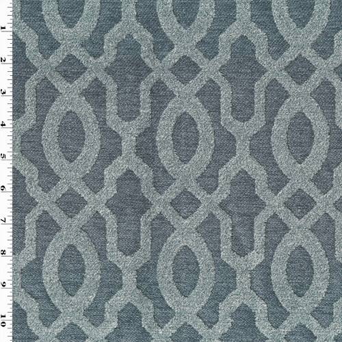 Gunmetal/Cool Gray Imperial Trellis Chenille Decor Fabric DFW56100