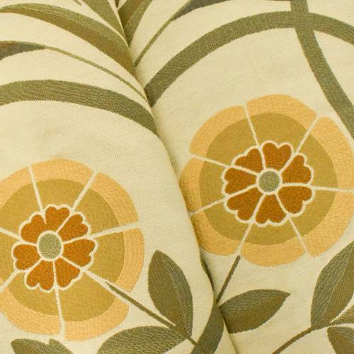 Beige/Brown/Green Floral Jacquard Home Decorating Fabric DFW56105