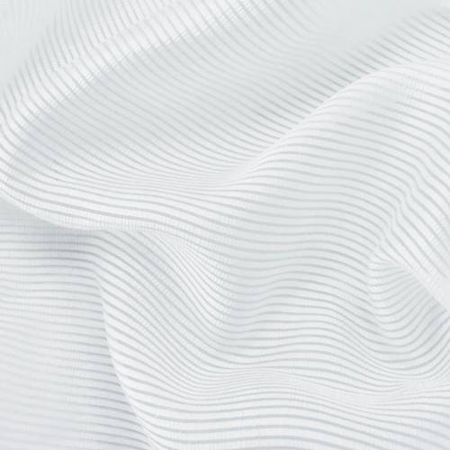 Shell White Stripe Organza Semi-Sheer Drapery Fabric DFW56121