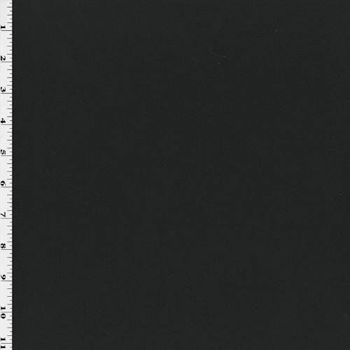 *2 1/2 YD PC--Black Cotton Blend Crepe Stretch Twill