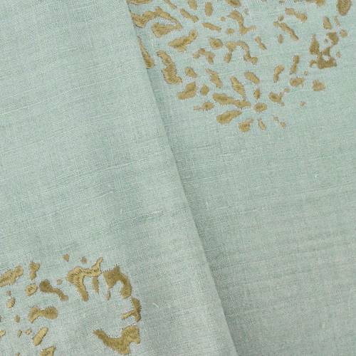 Gray/Brown Silk Blend Splotch Embroidered Home Decorating Fabric DFW56163