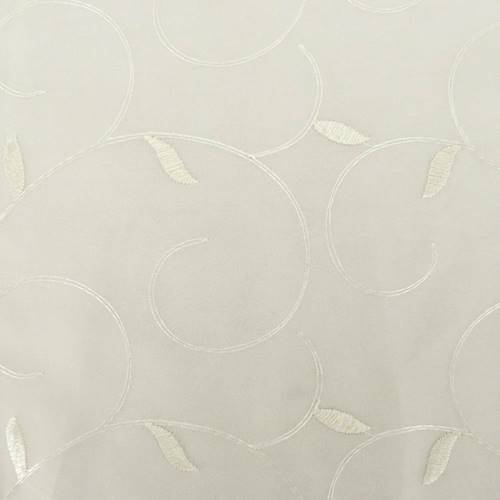 White Vine Embroidered Chiffon Drapery Fabric DFW56170