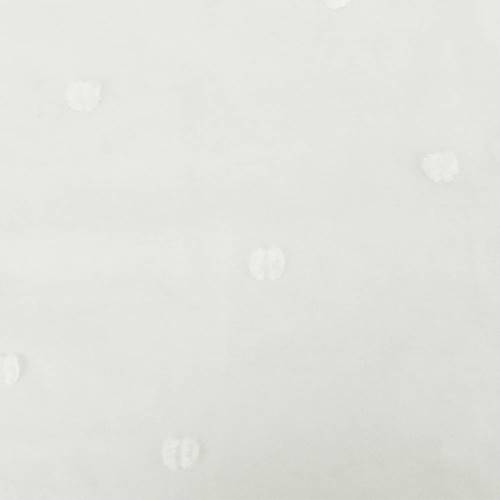 White Clip Spot Embroidered Organza Drapery Fabric DFW56179