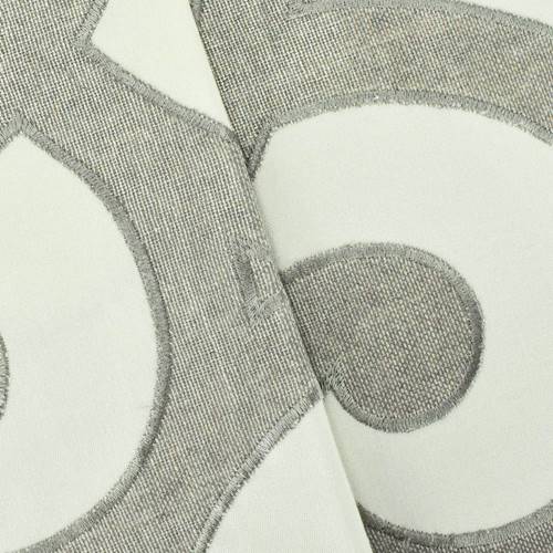 Ivory/Gray Scroll Embroidered Home Decorating Fabric DFW56247