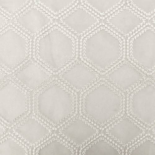 Snow White Embroidered Organza Home Decorating Fabric DFW56250