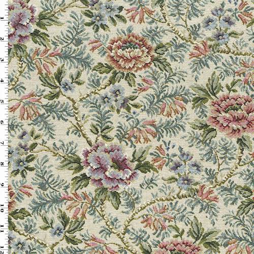 Pink/Green/Multi Floral Garden Tapestry Decorating Fabric DFW56832