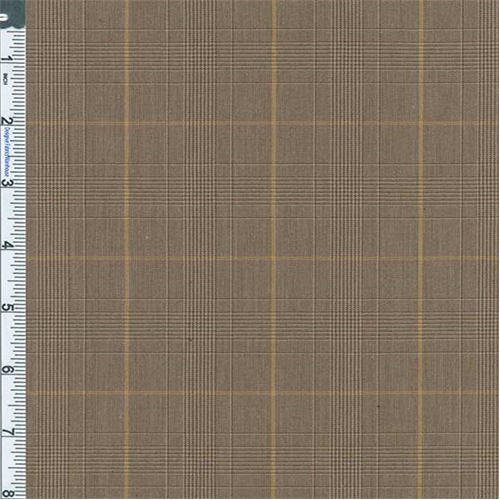 *2 YD PC--Golden Brown Glen Plaid Suiting