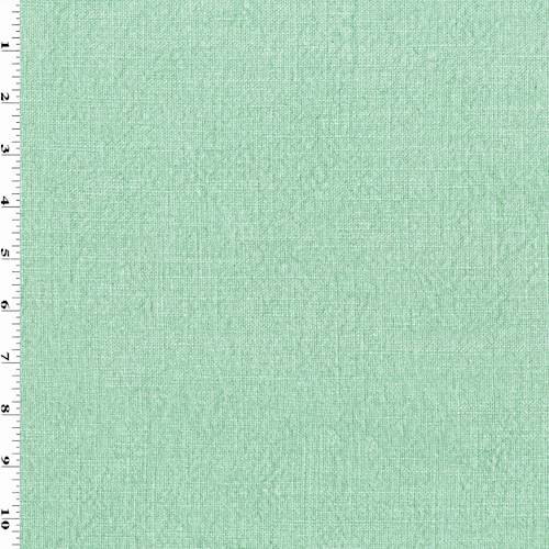 Light Jade Washed Linen Blend Slub Woven Decorating Fabric DFW56860