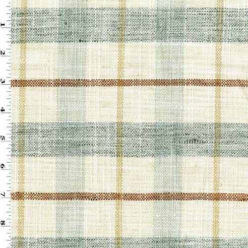 Beige/Blue/Multi Plaid Woven Home Decorating Fabric DFW56863