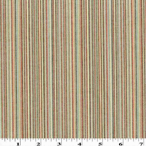 Red/Blue/Multi Cotton Stripe Home Decorating Fabric DFW56903