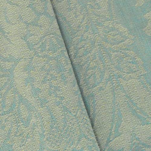 Sky Blue/Ivory Wool Blend Damask Home Decorating Fabric DFW56922