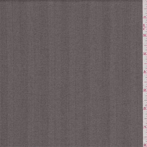 *1 1/8 YD PC--Mocha Brown Twill Stripe Suiting