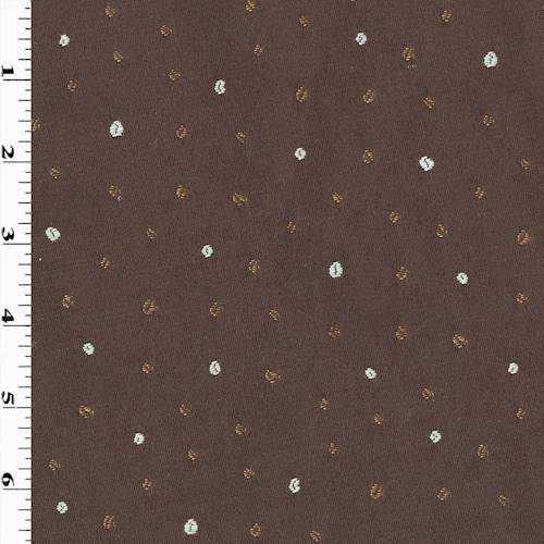 Brown/White Dot Jacquard Home Decorating Fabric DFW56966