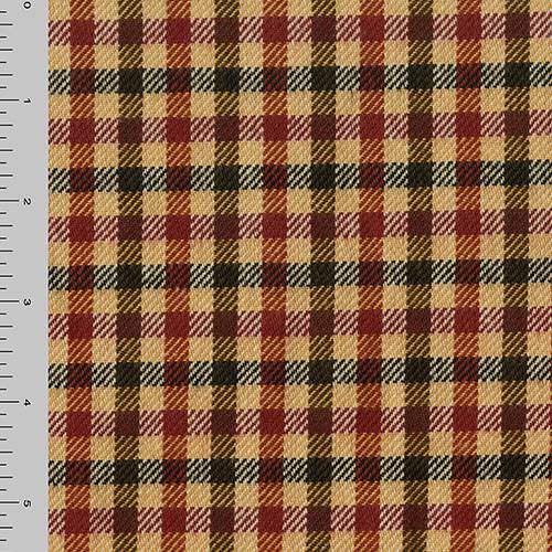 Beige/Amber Brown/Multi Plaid Home Decorating Fabric DFW57026