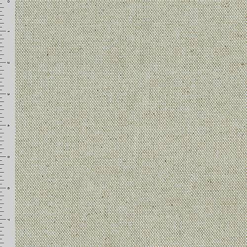 Natural Taupe/White Cotton/Linen Canvas Decorating Fabric DFW57067