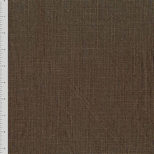 Cedar Brown Linen Slub Woven Home Decorating Fabric DFW57083