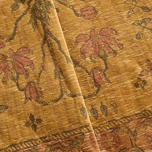 Toasted Beige Floral Panel Chenille Tapestry Decor Fabric DFW57093