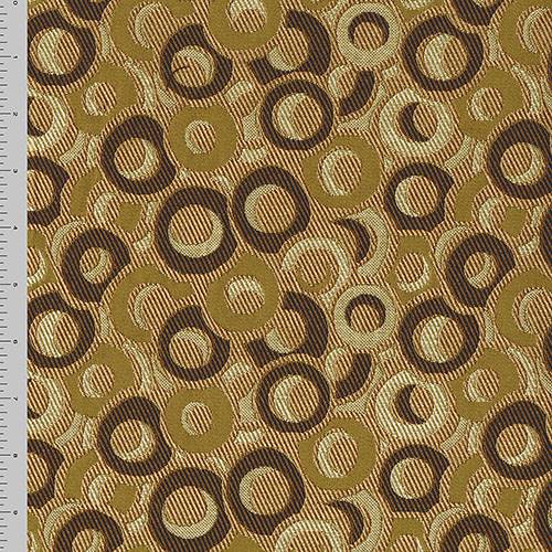Beige/Brown Abstract Circle Jacquard Home Decorating Fabric DFW57113