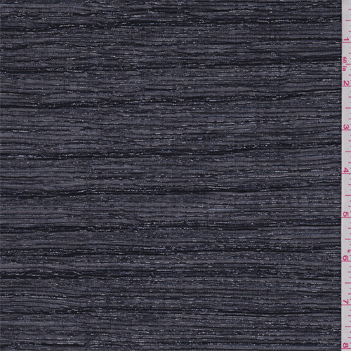 *6 3/4 YD PC--Black/Silver/Violet Crinkle Mesh