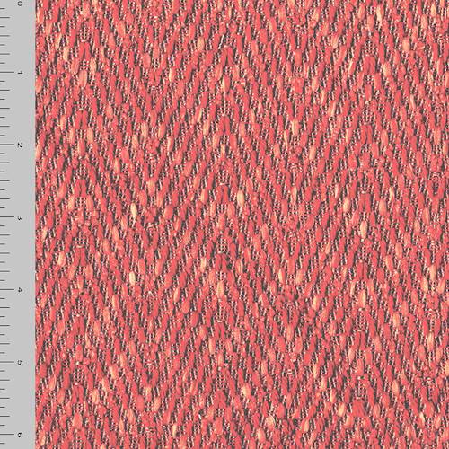 Burnt Orange Textured Chevron Woven Decorating Fabric DFW57160
