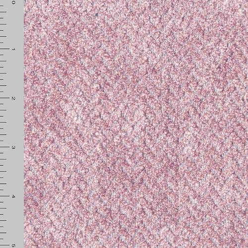 Blush Coral/Beige Textured Chenille Herringbone Decor Fabric DFW57178