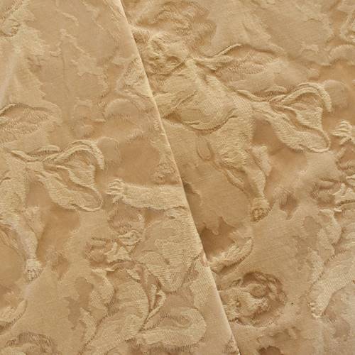 Deep Tan Beige Angel Jacquard Decorating Fabric DFW57223