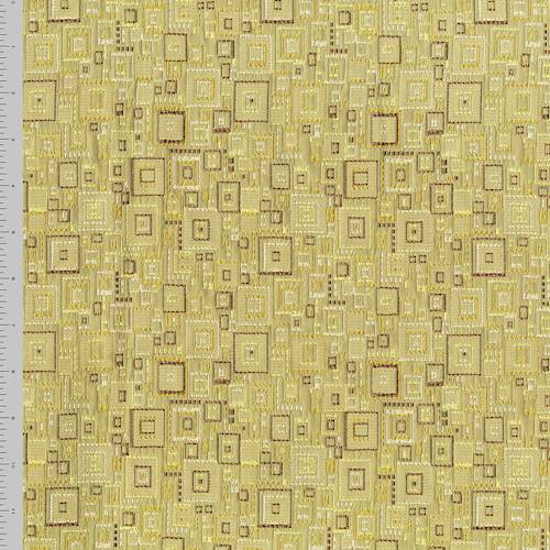 Old Beige/Multi Abstract Square Jacquard Decorating Fabric DFW57230