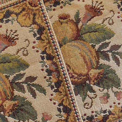 Mist Beige/Multi Bordered Fruit/Onion Tapestry Decor Fabric DFW57239