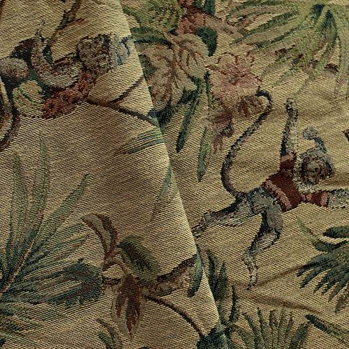 Beige/Green/Multi Monkey Palm Tapestry Decorating Fabric DFW57253