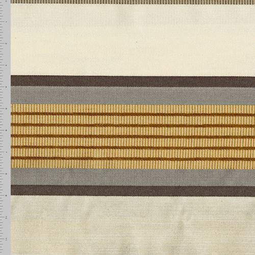 *7 3/4 YD PC--Beige/White/Orange Multi Stripe Chenille Woven Home Decorating Fabric DFWX0760-X