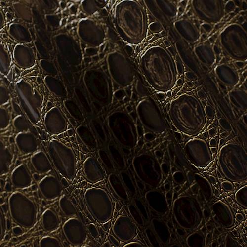 Gold/Black Reptile Skin Faux Leather DFW57371