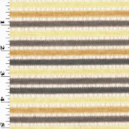 Gray/Yellow/Multi Stripe Chenille Home Decorating Fabric DFW57450