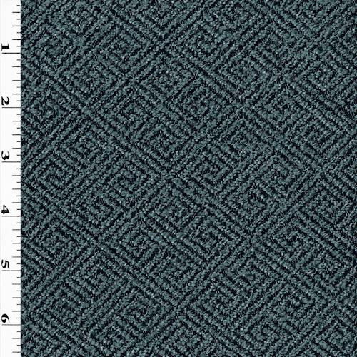 Deep Blue Greek Key Textured Woven Home Decorating Fabric DFW57456
