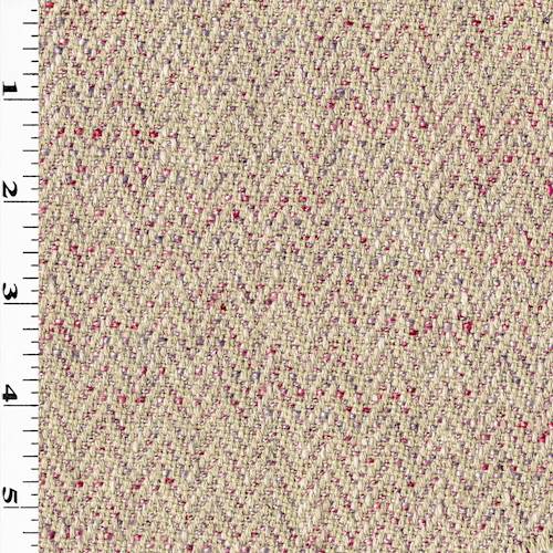 Beige/Blush/Red Textured Twill Home Decorating Fabric DFW57463