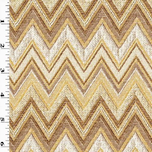 Beige/Brown/Multi Chevron Jacquard Home Decorating Fabric DFW57464