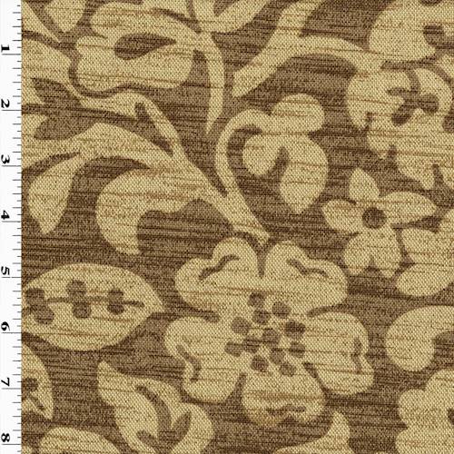 *2 YD PC--Brown/Hazelnut P Kaufmann Royal Leaf Woven Home Decorating Fabric DFWX0785-X