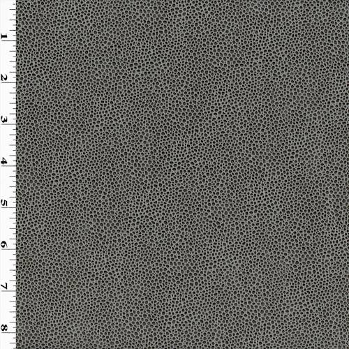 *1 3/8 YD PC--Gray Faux Leather/Fleece Back Home Decorating Fabric DFWX0794-X