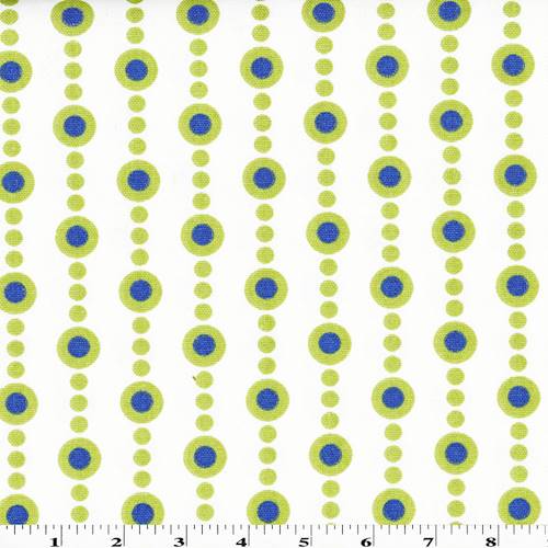*6 1/2 YD PC--Green/Blue Circle/Vertical Printed Canvas Home Decorating Fabric DFWX0816-X